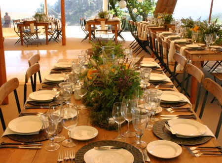 Petaluma wedding farm tables
