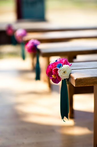 benches with flowers