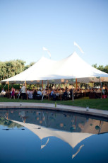 wedding tent reflection