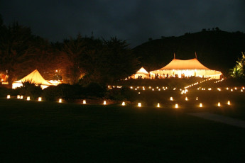 Wedding Tent with luminaries