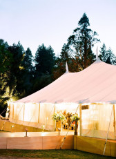 Tent exterior illuminated