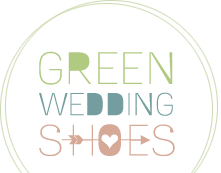 Green wedding shoes logo